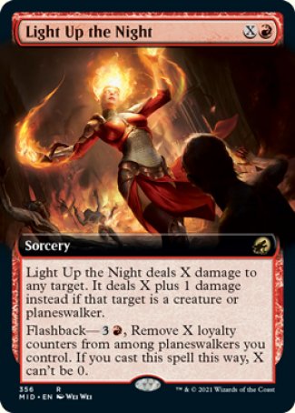 (356) Magic The Gathering Innistrad: Midnight Hunt: Extras Single: Light Up the Night Holo Rare