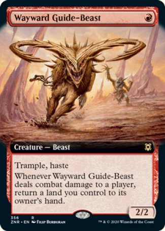 (356) Magic The Gathering Zendikar Rising: Extras Single: Wayward Guide-Beast  Rare