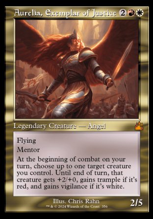 (356) Magic The Gathering Ravnica Remastered: Extras Single: Aurelia, Exemplar of Justice (V.1)  Mythic