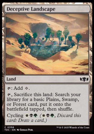 (356) Magic The Gathering Commander: Tarkir: Dragonstorm Single: Deceptive Landscape  Common