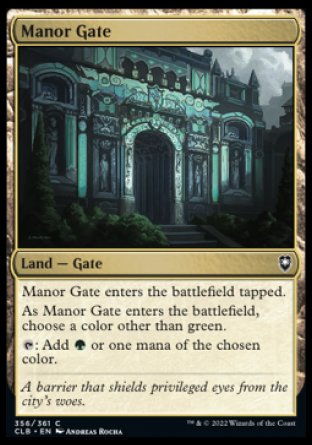(356) Magic The Gathering Commander Legends: Battle for Baldur's Gate Single: Manor Gate  Common