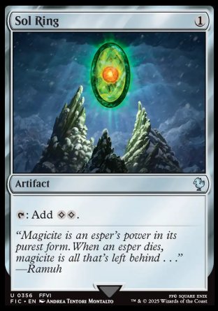 (356) Magic The Gathering Commander: Magic: The Gathering - FINAL FANTASY Single: Sol Ring (V.1)  Uncommon