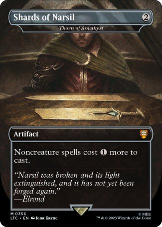 (356) Magic The Gathering Commander: The Lord of the Rings: Tales of Middle-earth: Extras Single: Thorn of Amethyst (V.1) Holo Mythic
