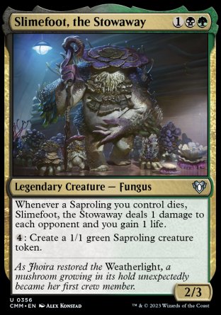 (356) Magic The Gathering Commander Masters Single: Slimefoot, the Stowaway  Uncommon
