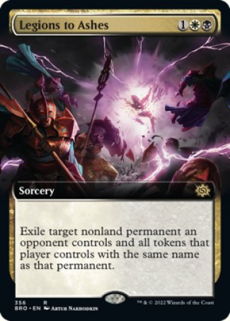 (356) Magic The Gathering The Brothers' War: Extras Single: Legions to Ashes Holo Rare