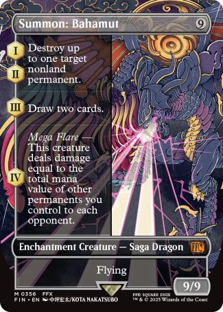 (356) Magic The Gathering Magic: The Gathering - FINAL FANTASY: Extras Single: Summon: Bahamut Holo Mythic