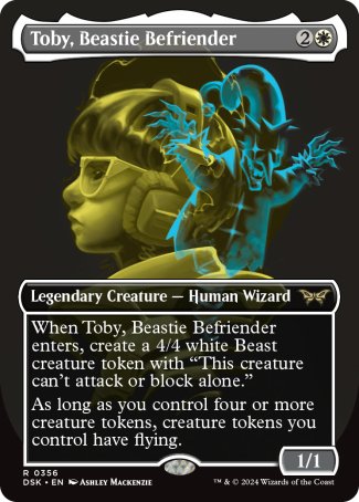 (356) Magic The Gathering Duskmourn: House of Horror: Extras Single: Toby, Beastie Befriender  Rare