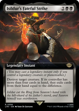 (356) Magic The Gathering The Lord of the Rings: Tales of Middle-earth: Extras Single: Isildur's Fateful Strike Holo Rare
