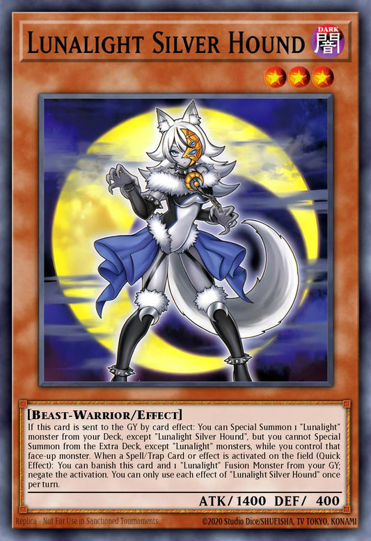(DUAD006) YuGiOh TCG Duelist’s Advance Single: Lunalight Silver Hound  Common