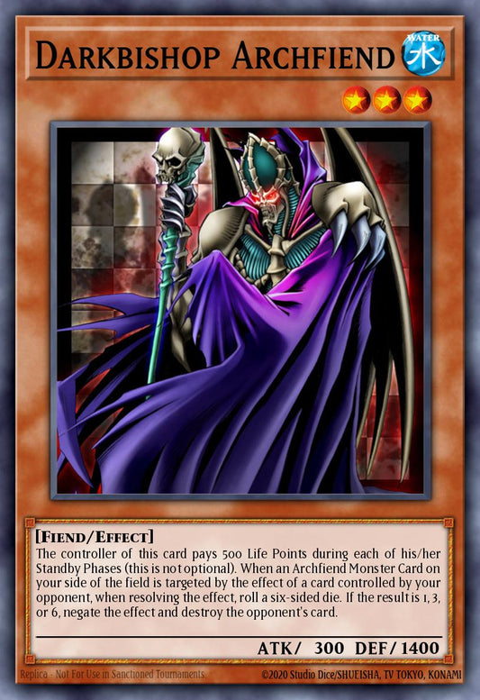 (069) YuGiOh TCG DCR: Dark Crisis Single: Darkbishop Archfiend (V.1 - Rare)  Rare