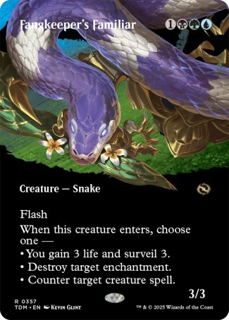 (357) Magic The Gathering Tarkir: Dragonstorm: Extras Single: Fangkeeper's Familiar Holo Rare