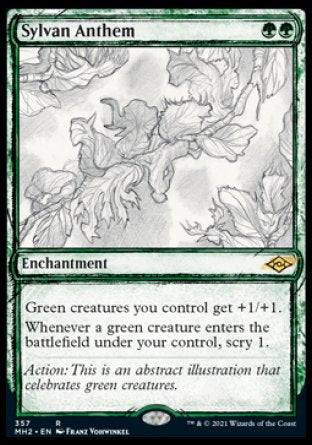 (357) Magic The Gathering Modern Horizons 2: Extras Single: Sylvan Anthem Holo Rare