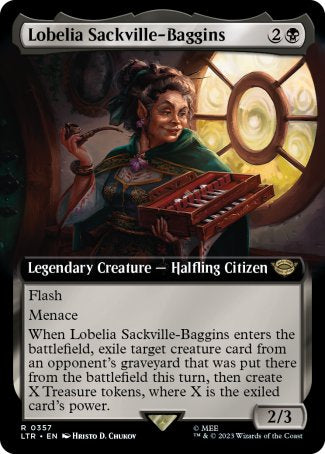 (357) Magic The Gathering The Lord of the Rings: Tales of Middle-earth: Extras Single: Lobelia Sackville-Baggins (V.1)  Rare