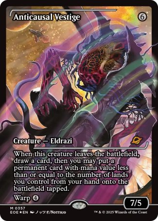 (357) Magic The Gathering Edge of Eternities: Extras Single: Anticausal Vestige (V.2)  Mythic