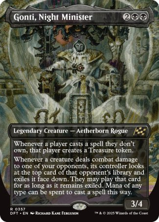 (357) Magic The Gathering Aetherdrift: Extras Single: Gonti, Night Minister  Rare