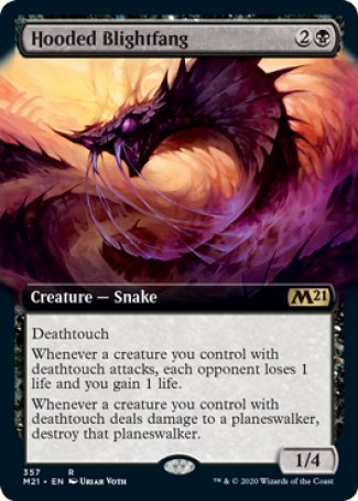 (357) Magic The Gathering Core 2021: Extras Single: Hooded Blightfang  Rare