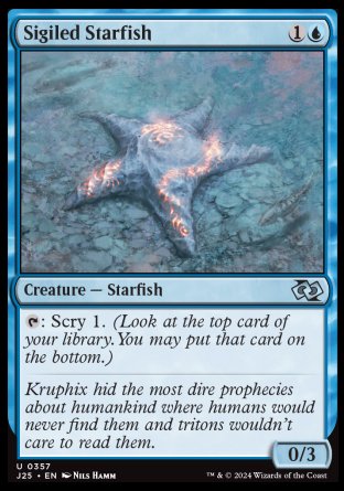 (357) Magic The Gathering Foundations Jumpstart Single: Sigiled Starfish  Uncommon