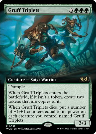 (357) Magic The Gathering Wilds of Eldraine: Extras Single: Gruff Triplets  Rare