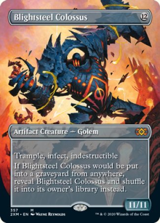 (357) Magic The Gathering Double Masters: Extras Single: Blightsteel Colossus  Mythic