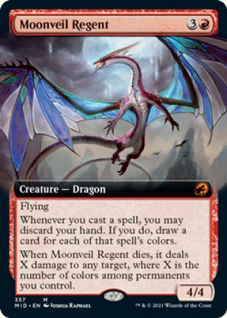 (357) Magic The Gathering Innistrad: Midnight Hunt: Extras Single: Moonveil Regent  Mythic