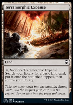 (357/361) Magic The Gathering Commander Legends Single: Terramorphic Expanse Holo Common