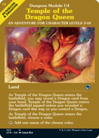 (357) Magic The Gathering Adventures in the Forgotten Realms: Extras Single: Temple of the Dragon Queen Holo Uncommon