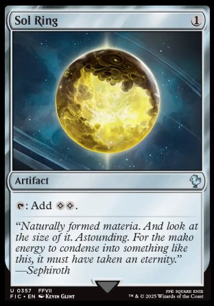 (357) Magic The Gathering Commander: Magic: The Gathering - FINAL FANTASY: Collector's Edition Single: Sol Ring (V.2) Holo Uncommon