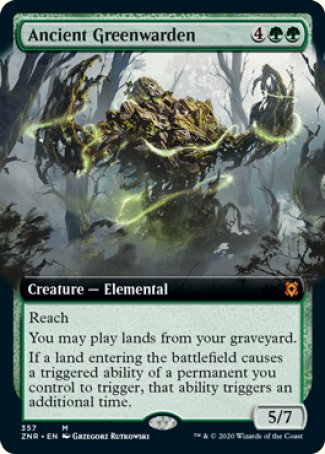 (357) Magic The Gathering Zendikar Rising: Extras Single: Ancient Greenwarden Holo Mythic