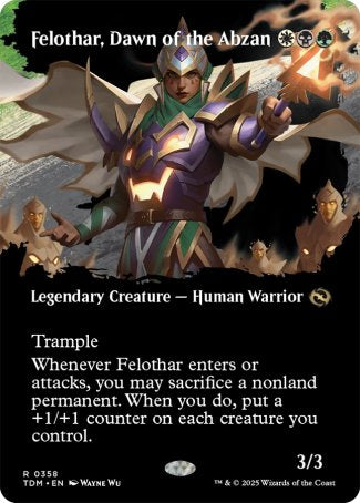 (358) Magic The Gathering Tarkir: Dragonstorm: Extras Single: Felothar, Dawn of the Abzan Holo Rare