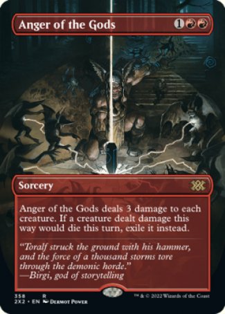 (358) Magic The Gathering Double Masters 2022: Extras Single: Anger of the Gods (V.1) Holo Rare