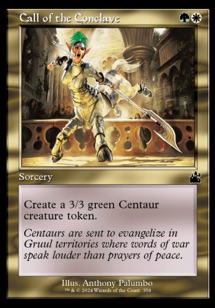 (358) Magic The Gathering Ravnica Remastered: Extras Single: Call of the Conclave  Holo Common