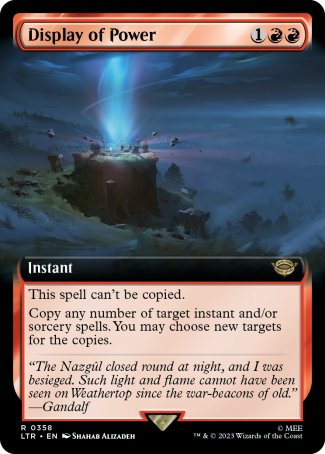 (358) Magic The Gathering The Lord of the Rings: Tales of Middle-earth: Extras Single: Display of Power Holo Rare