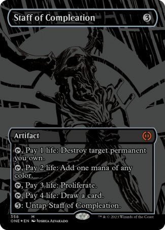 (358) Magic The Gathering Phyrexia: All Will Be One: Extras Single: Staff of Compleation  Mythic