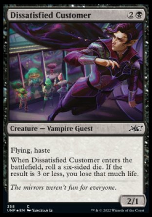 (358) Magic The Gathering Unfinity: Extras Single: Dissatisfied Customer Holo Common