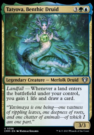 (358) Magic The Gathering Commander Masters Single: Tatyova, Benthic Druid  Uncommon