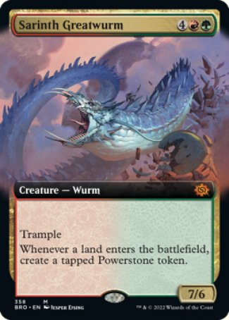 (358) Magic The Gathering The Brothers' War: Extras Single: Sarinth Greatwurm Holo Mythic