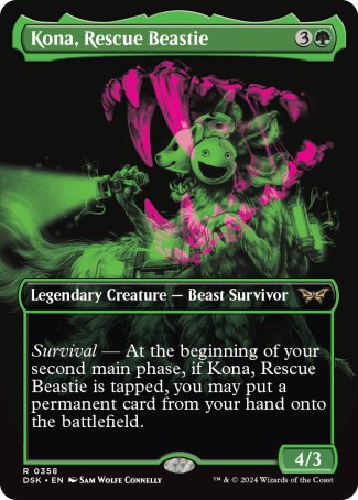 (358) Magic The Gathering Duskmourn: House of Horror: Extras Single: Kona, Rescue Beastie (V.2)  Rare