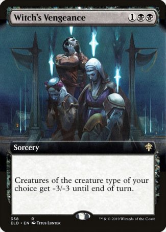 (358) Magic The Gathering Throne of Eldraine: Extras Single: Witch's Vengeance  Rare