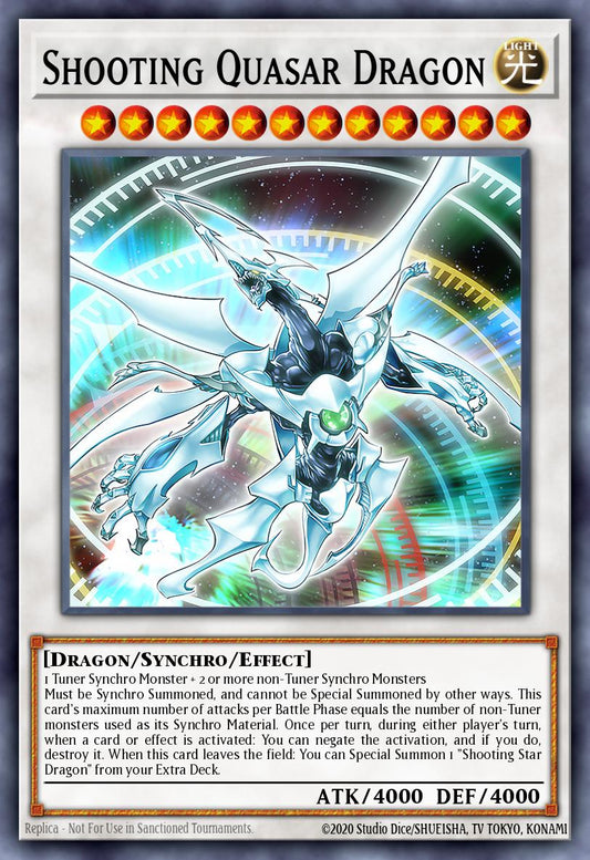(158) YuGiOh TCG RA04: Quarter Century Stampede Single: Shooting Quasar Dragon (V.1 - Platinum Secret Rare)  Platinum Secret Rare