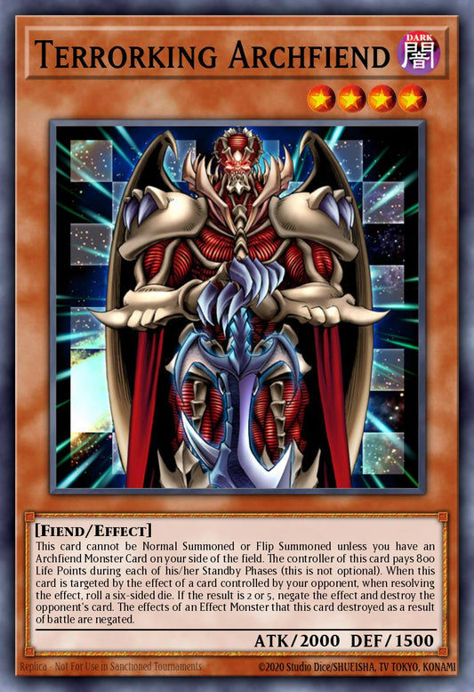 (072) YuGiOh TCG DCR: Dark Crisis Single: Terrorking Archfiend (V.1 - Super Rare)  Super Rare