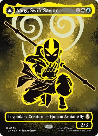 (359) Magic The Gathering Magic: The Gathering | Avatar: The Last Airbender: Extras Single: Aang, Swift Savior // Aang and La, Ocean's Fury (V.3) Holo Rare