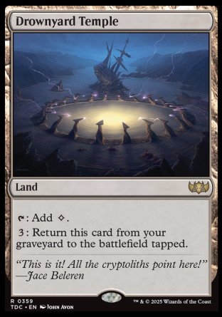 (359) Magic The Gathering Commander: Tarkir: Dragonstorm Single: Drownyard Temple  Rare