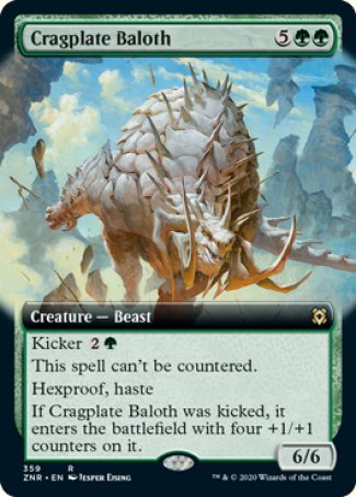 (359) Magic The Gathering Zendikar Rising: Extras Single: Cragplate Baloth Holo Rare