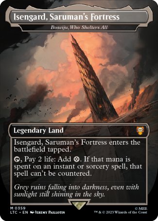 (359) Magic The Gathering Commander: The Lord of the Rings: Tales of Middle-earth: Extras Single: Boseiju, Who Shelters All (V.1)  Mythic