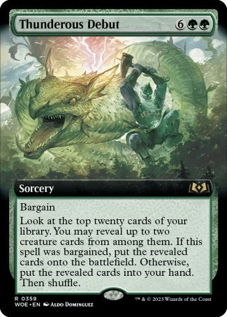 (359) Magic The Gathering Wilds of Eldraine: Extras Single: Thunderous Debut  Rare