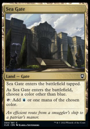 (359) Magic The Gathering Commander Legends: Battle for Baldur's Gate Single: Sea Gate Holo Common