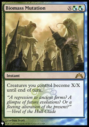 (213) Magic The Gathering The List Single: Biomass Mutation  Rare