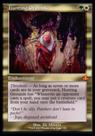 (359) Magic The Gathering Dominaria Remastered: Extras Single: Hunting Grounds (V.1)  Mythic
