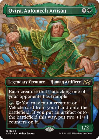 (359) Magic The Gathering Aetherdrift: Extras Single: Oviya, Automech Artisan Holo Rare