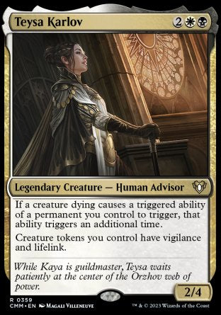 (359) Magic The Gathering Commander Masters Single: Teysa Karlov  Rare